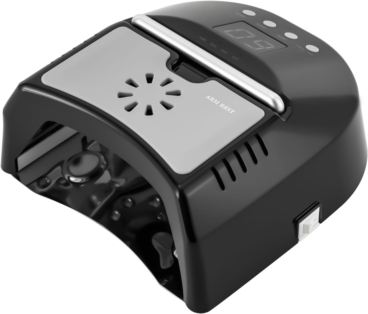 Cordless 72W UV LED Nail Lamp Rechargeable Nail Dryer+Fan for Gel Nails,Pedicure for Salon Home Nail Art(Black)