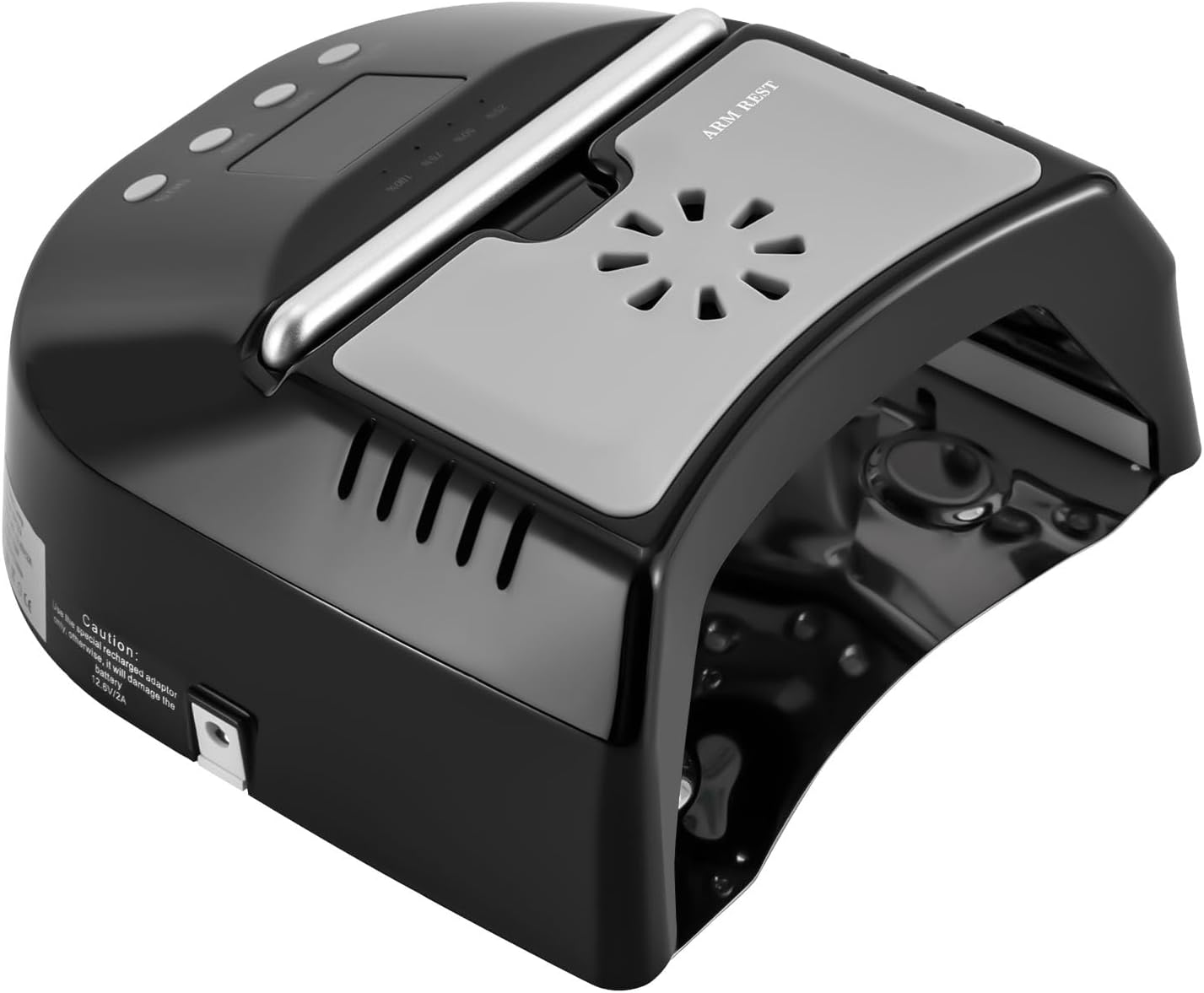 Cordless 72W UV LED Nail Lamp Rechargeable Nail Dryer+Fan for Gel Nails,Pedicure for Salon Home Nail Art(Black)