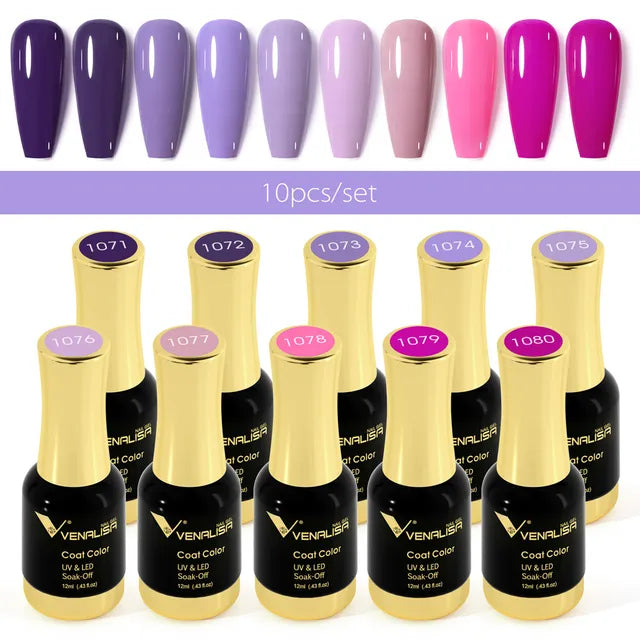 12Ml Nail Gel Polish Gorgeous Color on Top Great Coverage Nail Salon Used Soak off UV LED Gel Fall Nails Color Set