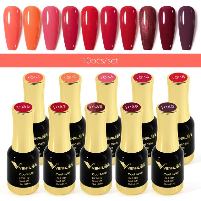 12Ml Nail Gel Polish Gorgeous Color on Top Great Coverage Nail Salon Used Soak off UV LED Gel Fall Nails Color Set