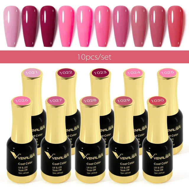 12Ml Nail Gel Polish Gorgeous Color on Top Great Coverage Nail Salon Used Soak off UV LED Gel Fall Nails Color Set