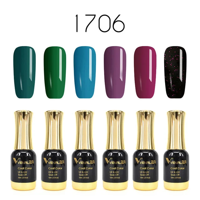 12Ml Nail Gel Polish Gorgeous Color on Top Great Coverage Nail Salon Used Soak off UV LED Gel Fall Nails Color Set