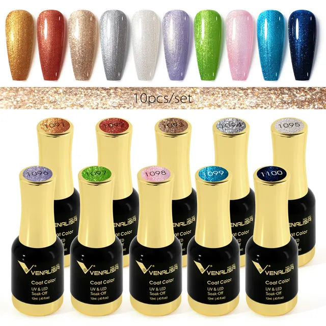 12Ml Nail Gel Polish Gorgeous Color on Top Great Coverage Nail Salon Used Soak off UV LED Gel Fall Nails Color Set