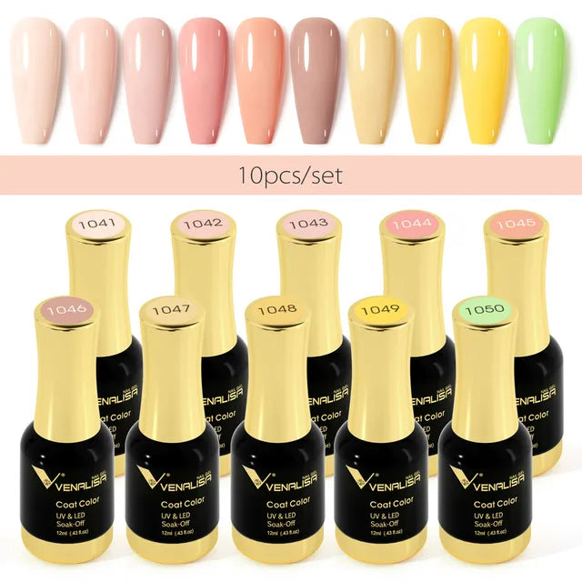12Ml Nail Gel Polish Gorgeous Color on Top Great Coverage Nail Salon Used Soak off UV LED Gel Fall Nails Color Set