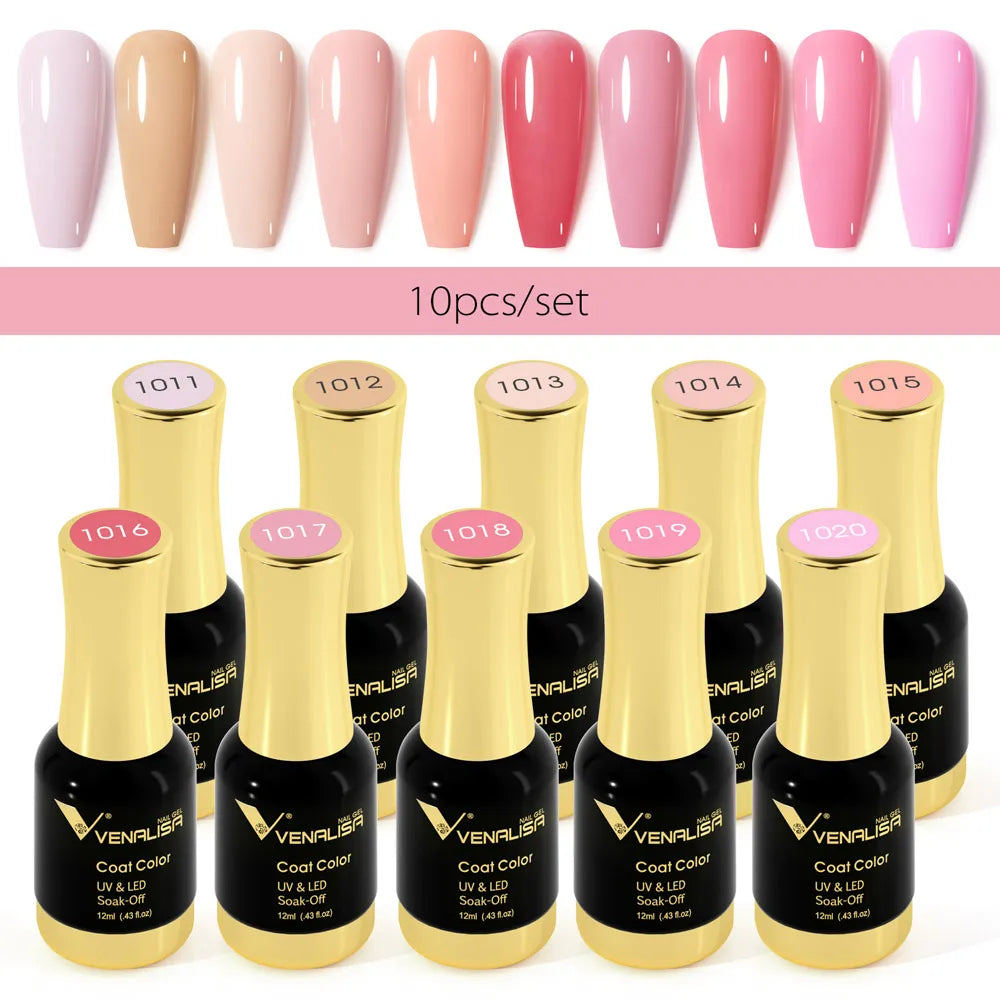 12Ml Nail Gel Polish Gorgeous Color on Top Great Coverage Nail Salon Used Soak off UV LED Gel Fall Nails Color Set