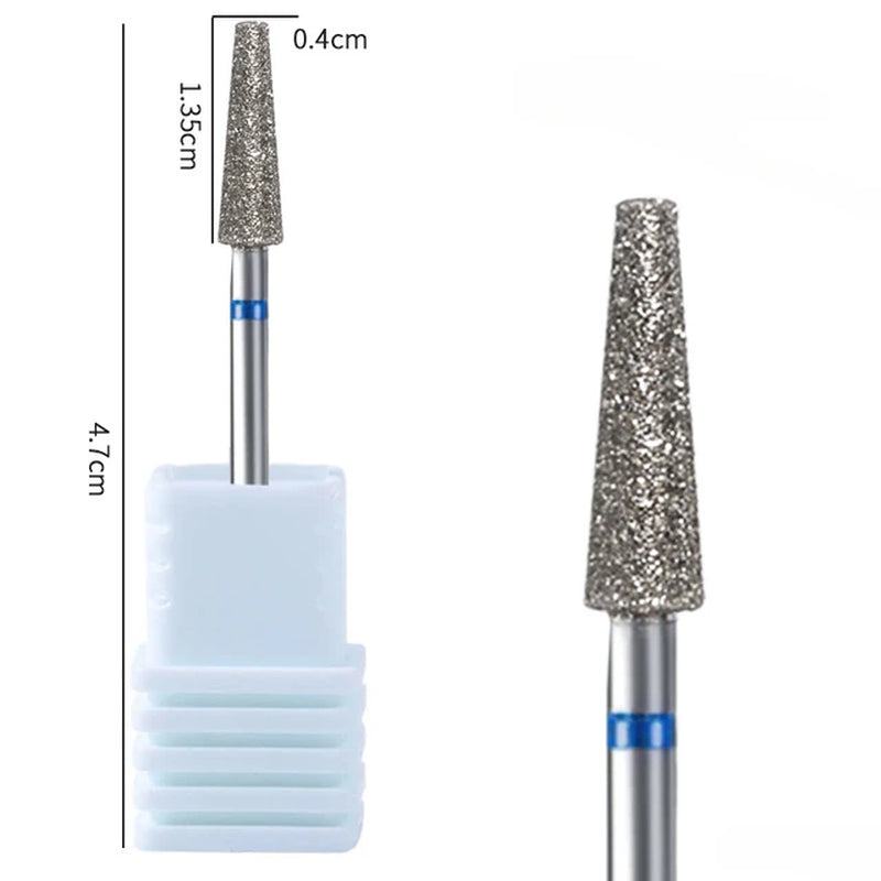 1Pc Diamond Nail Drill Bit Milling Cutter for Cuticle Clean Gel Overflow Removal Manicure Pedicure Tool