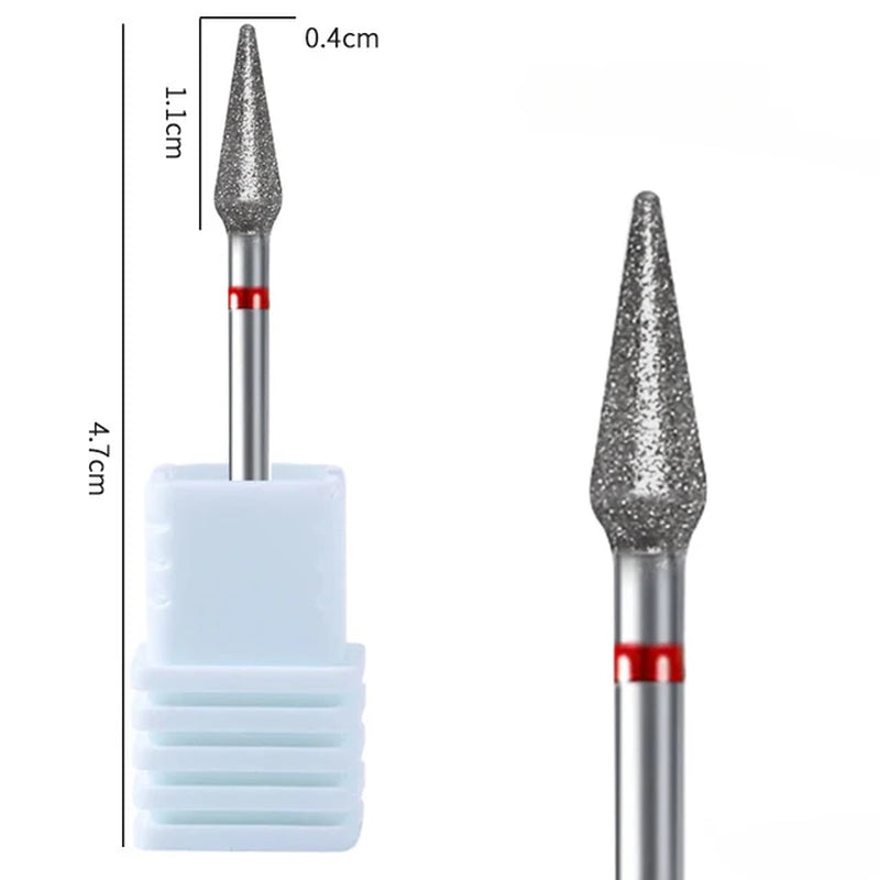 1Pc Diamond Nail Drill Bit Milling Cutter for Cuticle Clean Gel Overflow Removal Manicure Pedicure Tool