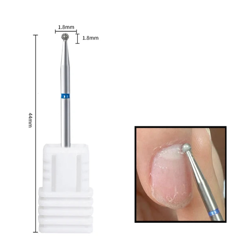 1Pc Diamond Nail Drill Bit Milling Cutter for Cuticle Clean Gel Overflow Removal Manicure Pedicure Tool