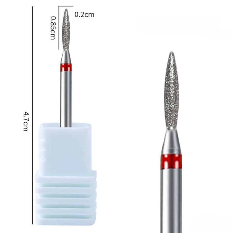 1Pc Diamond Nail Drill Bit Milling Cutter for Cuticle Clean Gel Overflow Removal Manicure Pedicure Tool