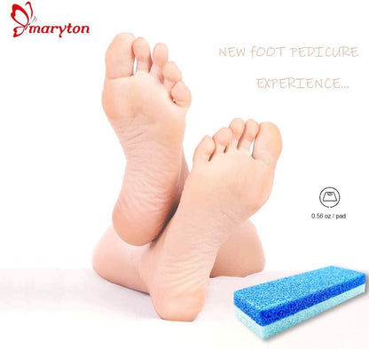 Foot Pumice Stone for Feet Hard Skin Callus Remover and Scrubber (Pack of 4) (Blue)