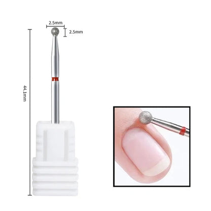 1Pc Diamond Nail Drill Bit Milling Cutter for Cuticle Clean Gel Overflow Removal Manicure Pedicure Tool