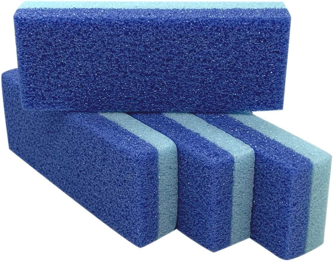 Foot Pumice Stone for Feet Hard Skin Callus Remover and Scrubber (Pack of 4) (Blue)