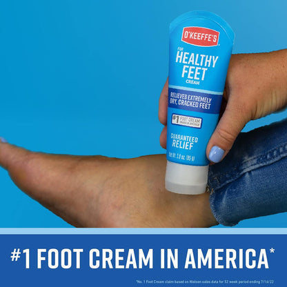 for Healthy Feet Foot Cream, Guaranteed Relief for Extremely Dry, Cracked Feet, Clinically Proven to Instantly Boost Moisture Levels, 3.0 Ounce Tube, (Pack of 2)