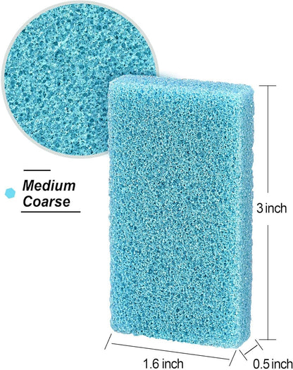 Disposable Foot Scrubber Pumice Pads, Pedicure Pumice Stone Dead Skin Callus Remover for Feet, 40Pcs (Blue Medium Coarse)