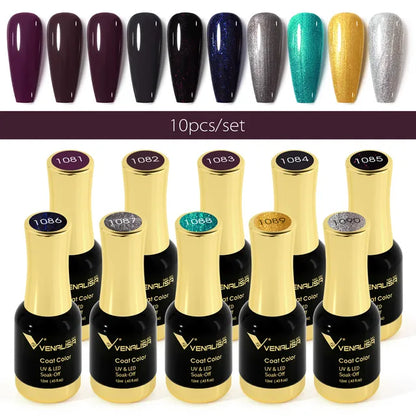 12Ml Nail Gel Polish Gorgeous Color on Top Great Coverage Nail Salon Used Soak off UV LED Gel Fall Nails Color Set