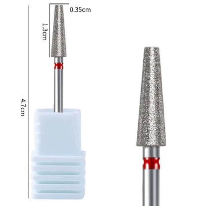 1Pc Diamond Nail Drill Bit Milling Cutter for Cuticle Clean Gel Overflow Removal Manicure Pedicure Tool