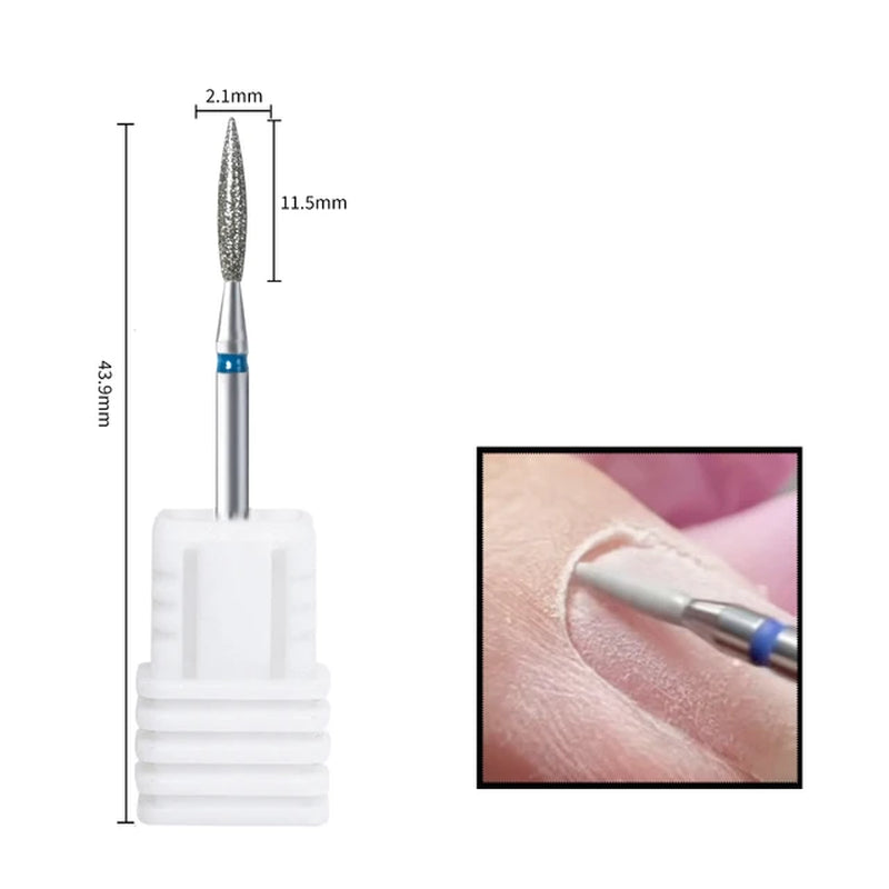 1Pc Diamond Nail Drill Bit Milling Cutter for Cuticle Clean Gel Overflow Removal Manicure Pedicure Tool