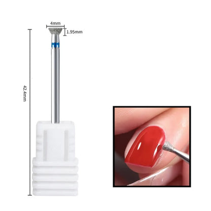 1Pc Diamond Nail Drill Bit Milling Cutter for Cuticle Clean Gel Overflow Removal Manicure Pedicure Tool